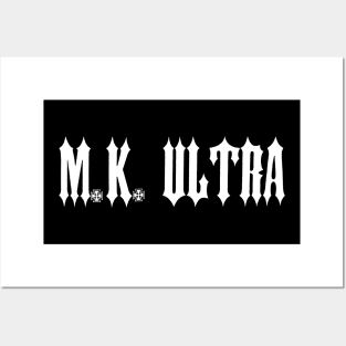 M.K. ULTRA Classic Logo WHITE - Posters and Art